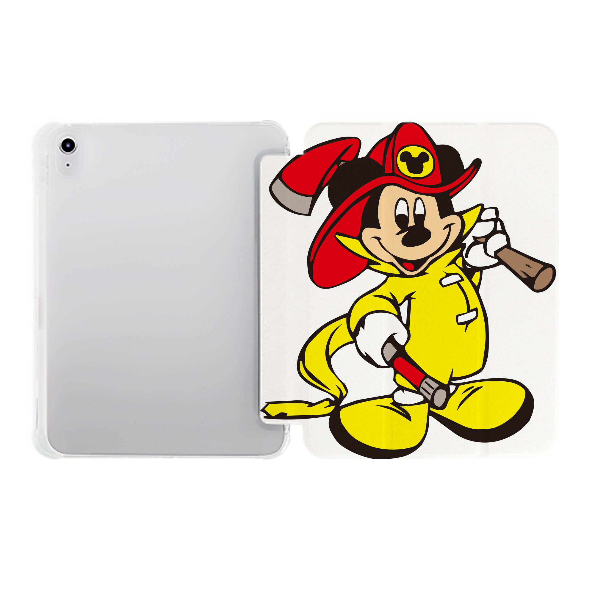 （画像用） ミッキーマウス Mickey Mouse IPad ケース ペン収納付き 三つ折りスタンド PUレザー×シリコン 対応機種9.5/10.5/10.9インチ
